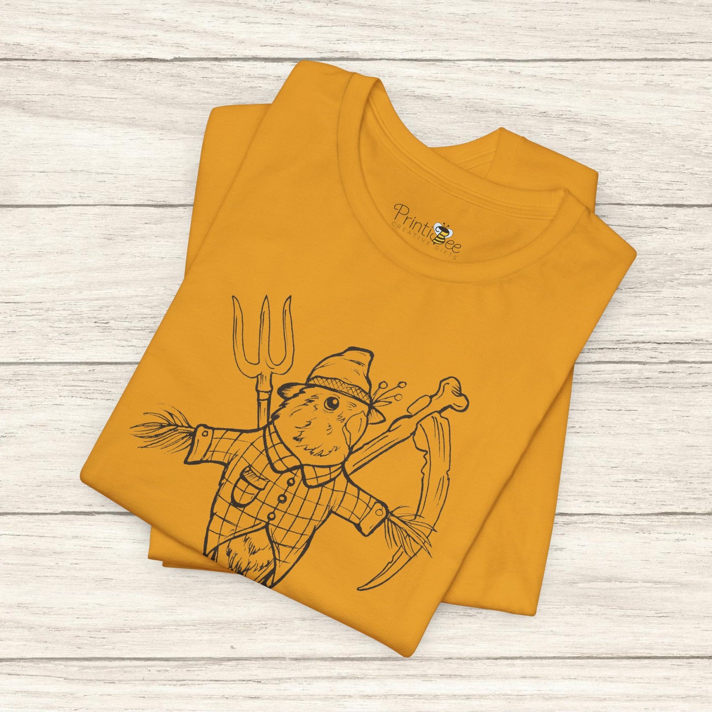 Scarecrow Lovebird, Line Art Tee