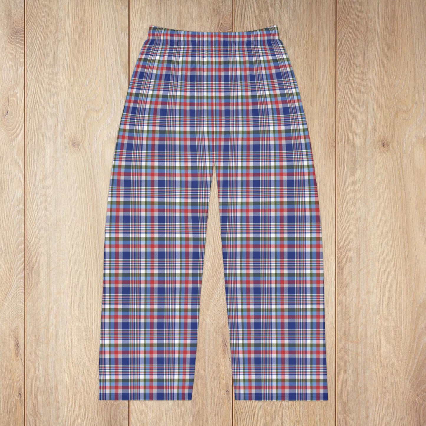 Men’s Red, White & Blue Chicago IL Plaid Pajama Pants