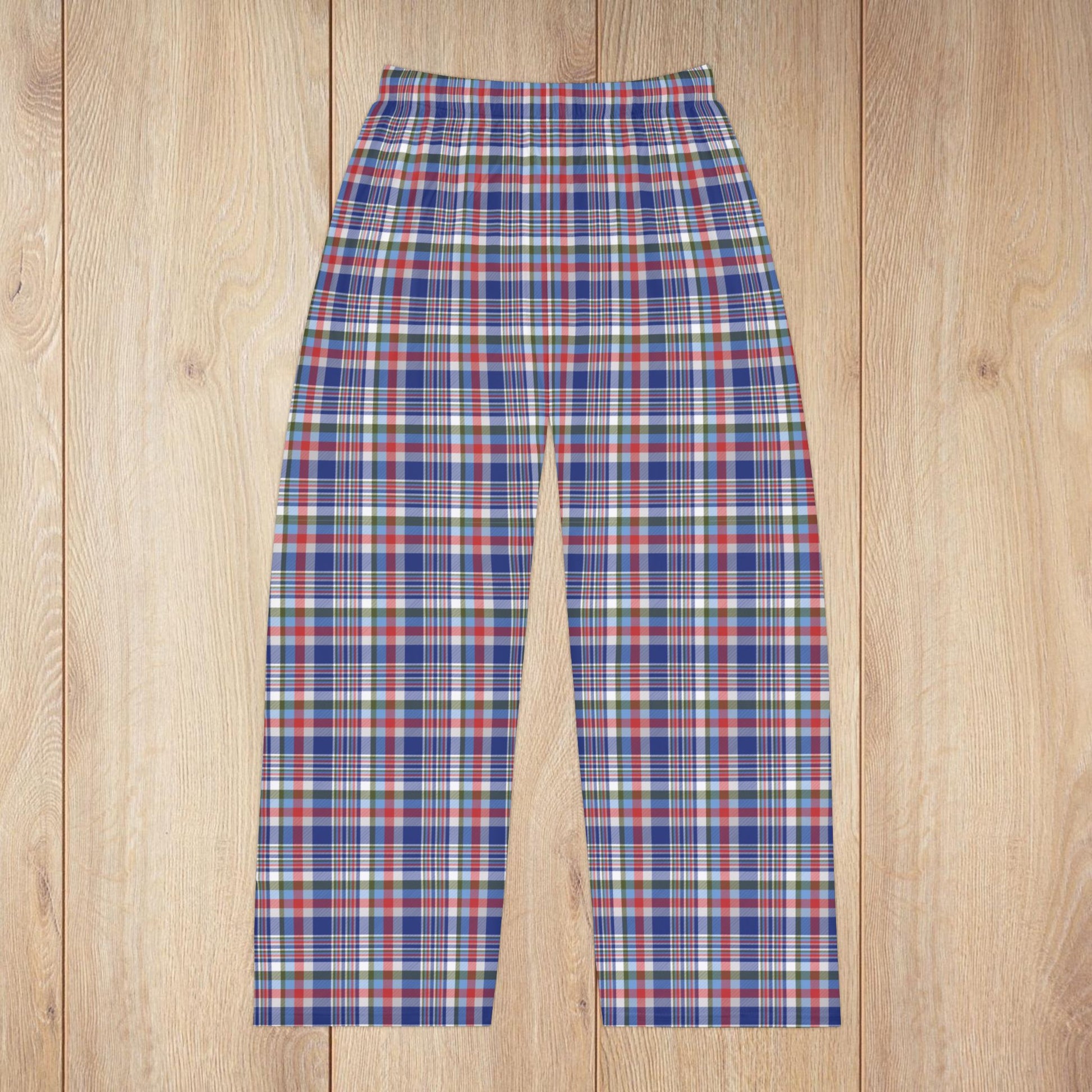 Men’s Red, White & Blue Chicago IL Plaid Pajama Pants