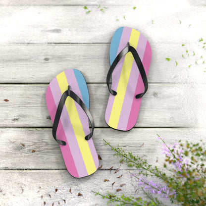 M Black sole Aporagender Pride Flip Flops