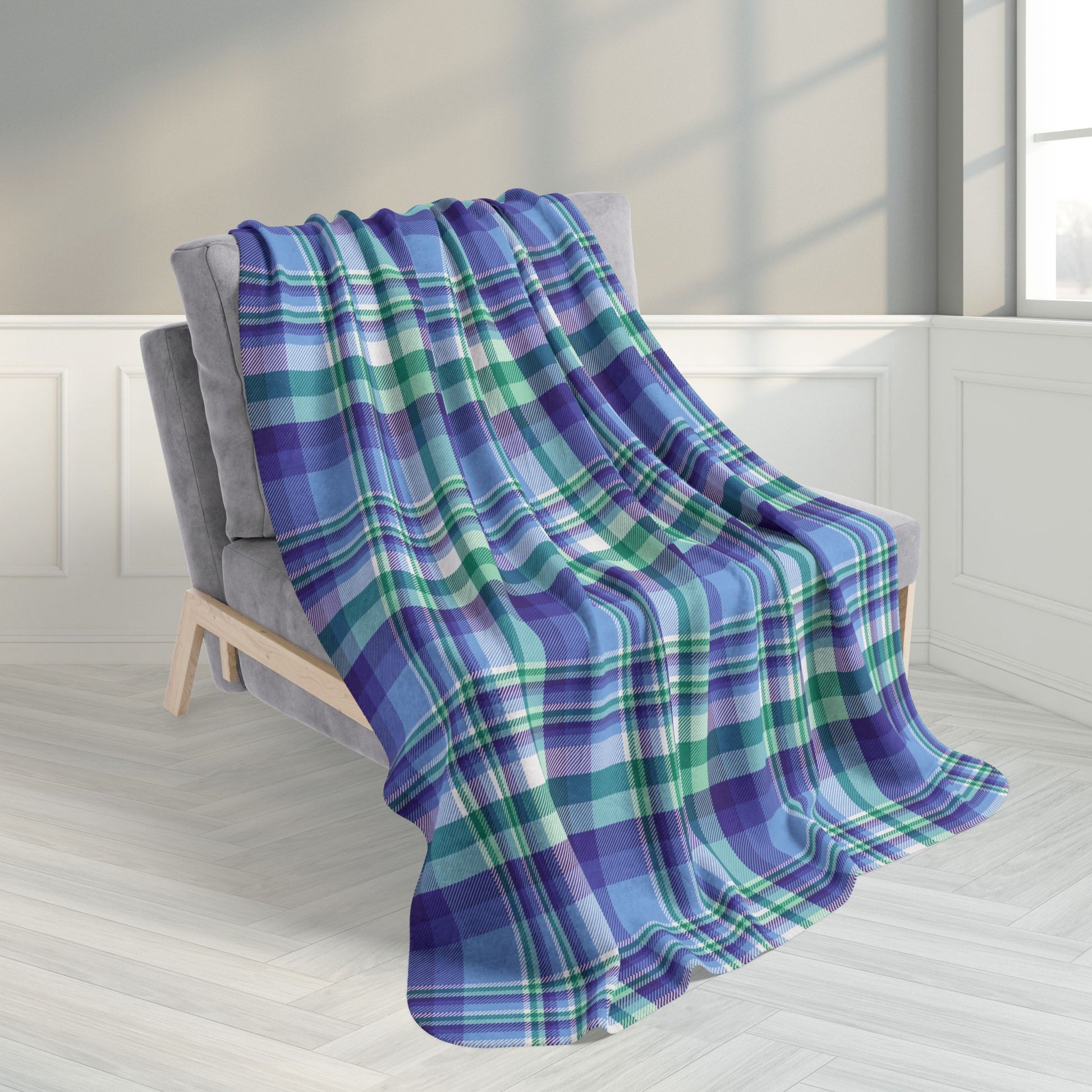 Gay Men Pride Plaid Fleece Sherpa Blanket