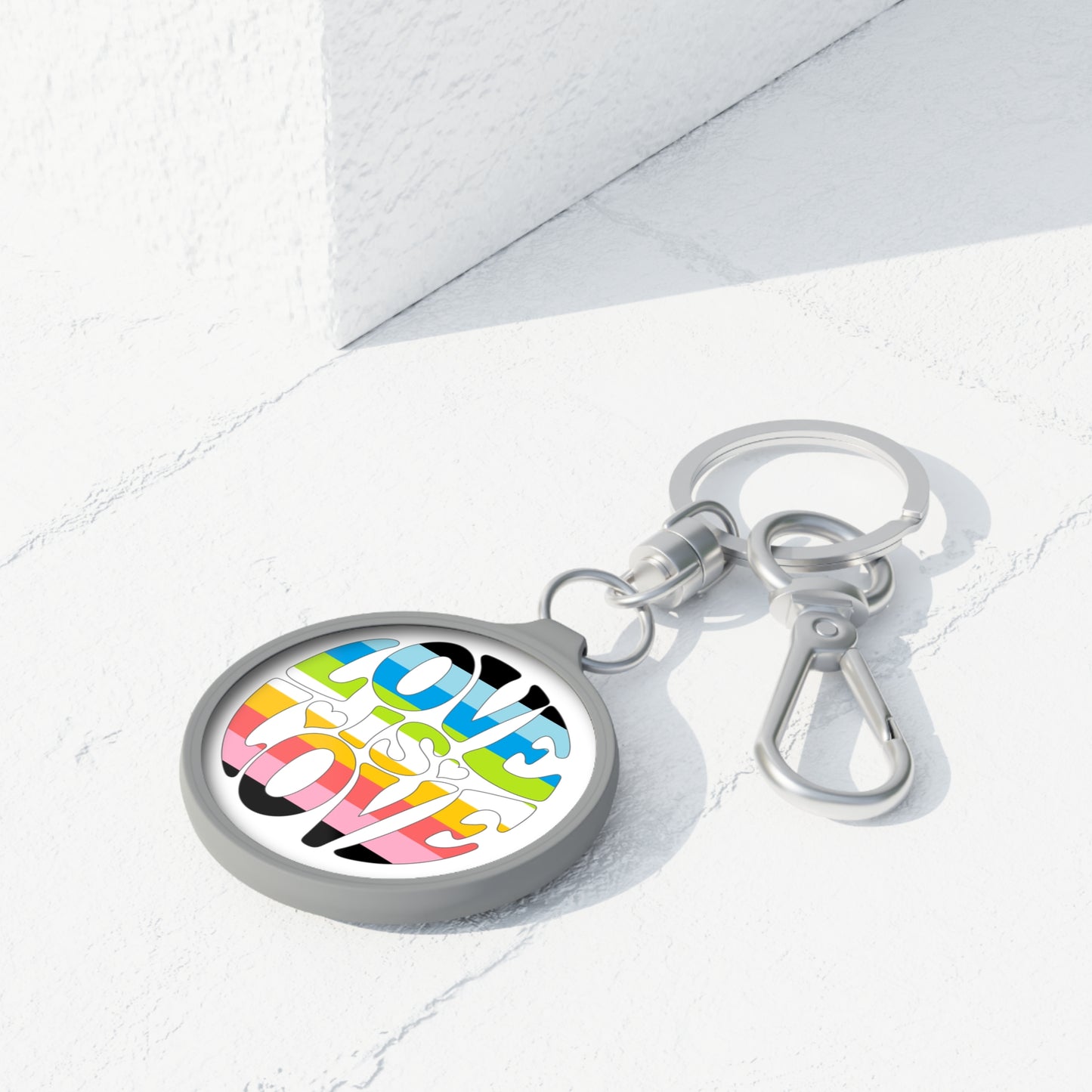 Queer Pride Love is Love Keychain