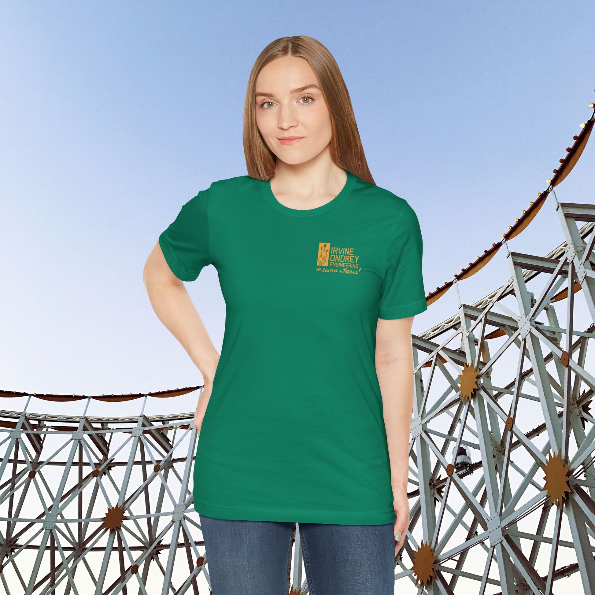 I Just Wanna Hang Out with My Birds & Ride Roller Coasters Tee (BACK graphic) • Irvine Ondrey Engineering