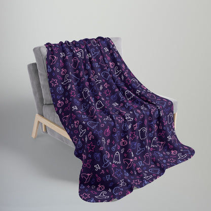 Omnisexual Pride Halloween Fleece Sherpa Blanket