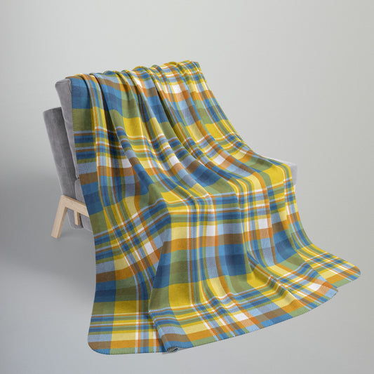 Aroace Pride Plaid Fleece Sherpa Blanket