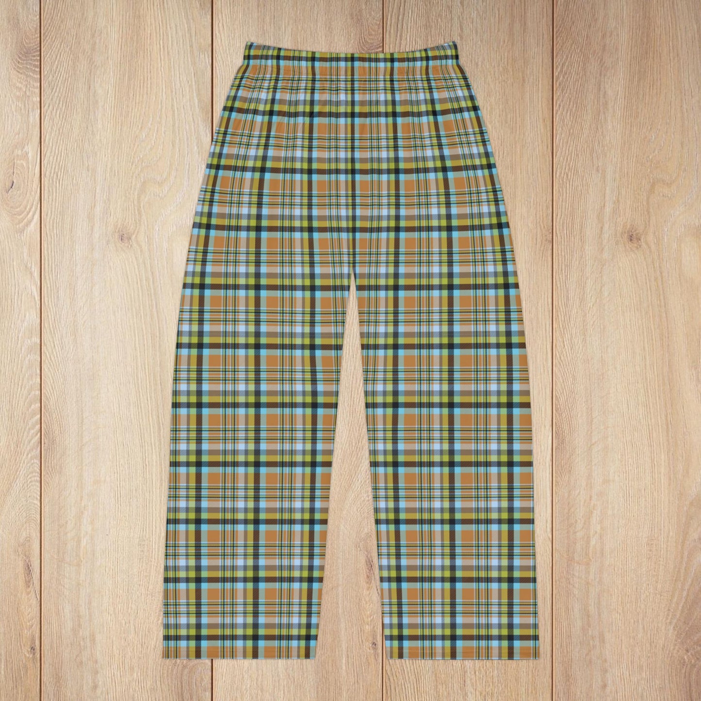 Men’s Brown, Green & Blue Mason OH Plaid Pajama Pants