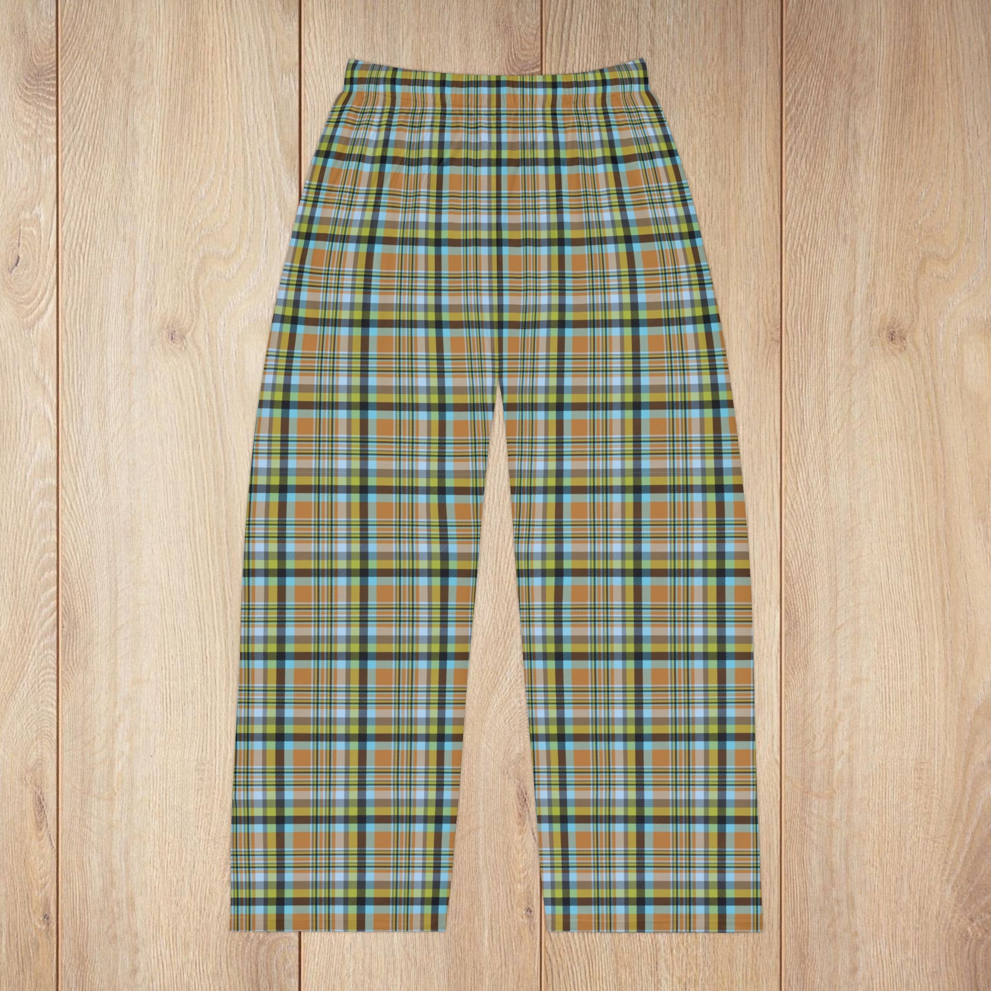 Men’s Brown, Green & Blue Mason OH Plaid Pajama Pants