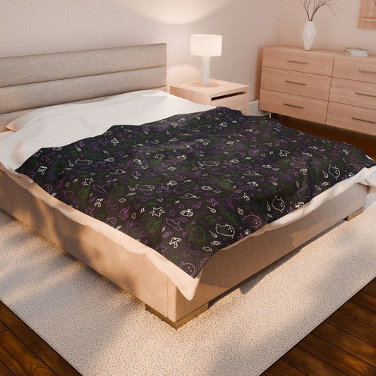 Genderqueer Pride Halloween Velveteen Plush Blanket