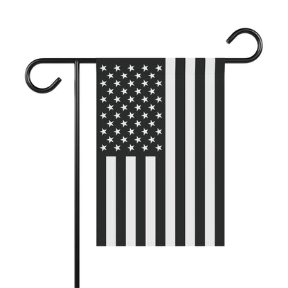 USA Black & White American Flag Garden Flag Banner