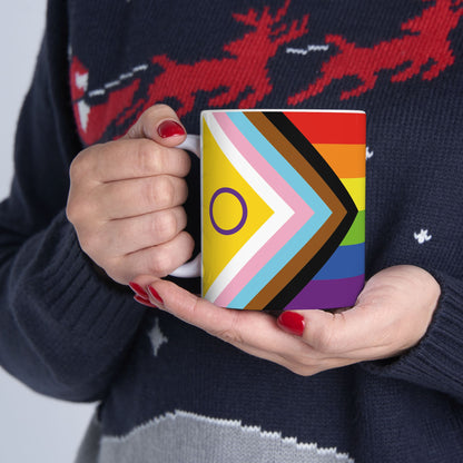 Intersex-Inclusive Progress Rainbow Pride Flag 11oz or 15oz Ceramic Mug