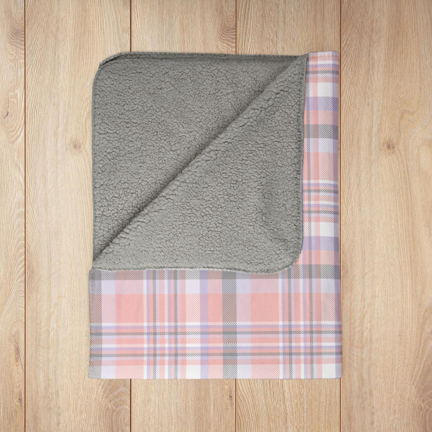 Cupioromantic Pride Plaid Fleece Sherpa Blanket