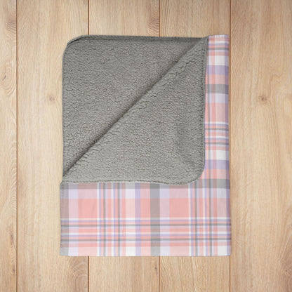Cupioromantic Pride Plaid Fleece Sherpa Blanket
