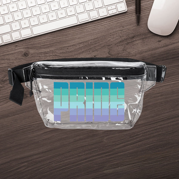 One size Clear Black Neptunic Pride Clear Fanny Pack