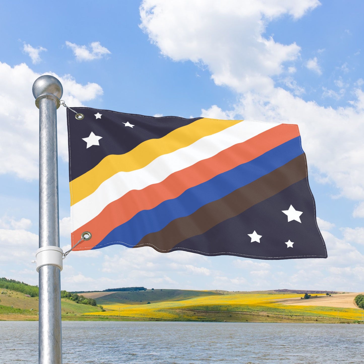 Fat Pride Flag with Grommets