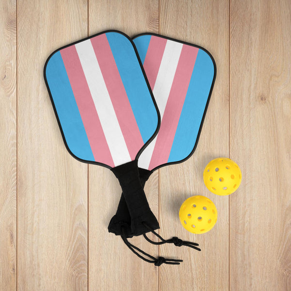 7.5'' × 15.5'' Transgender Pride Flag Pickleball Kit