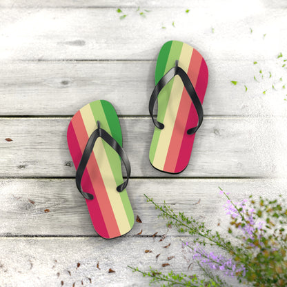 S Black sole Aroflux Pride Flip Flops