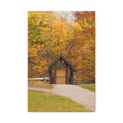 Pont couvert de Seven Bridges Trail à Grant Park dans le sud de Milwaukee Wisconsin, Photographie Canvas Wrap Wall Art