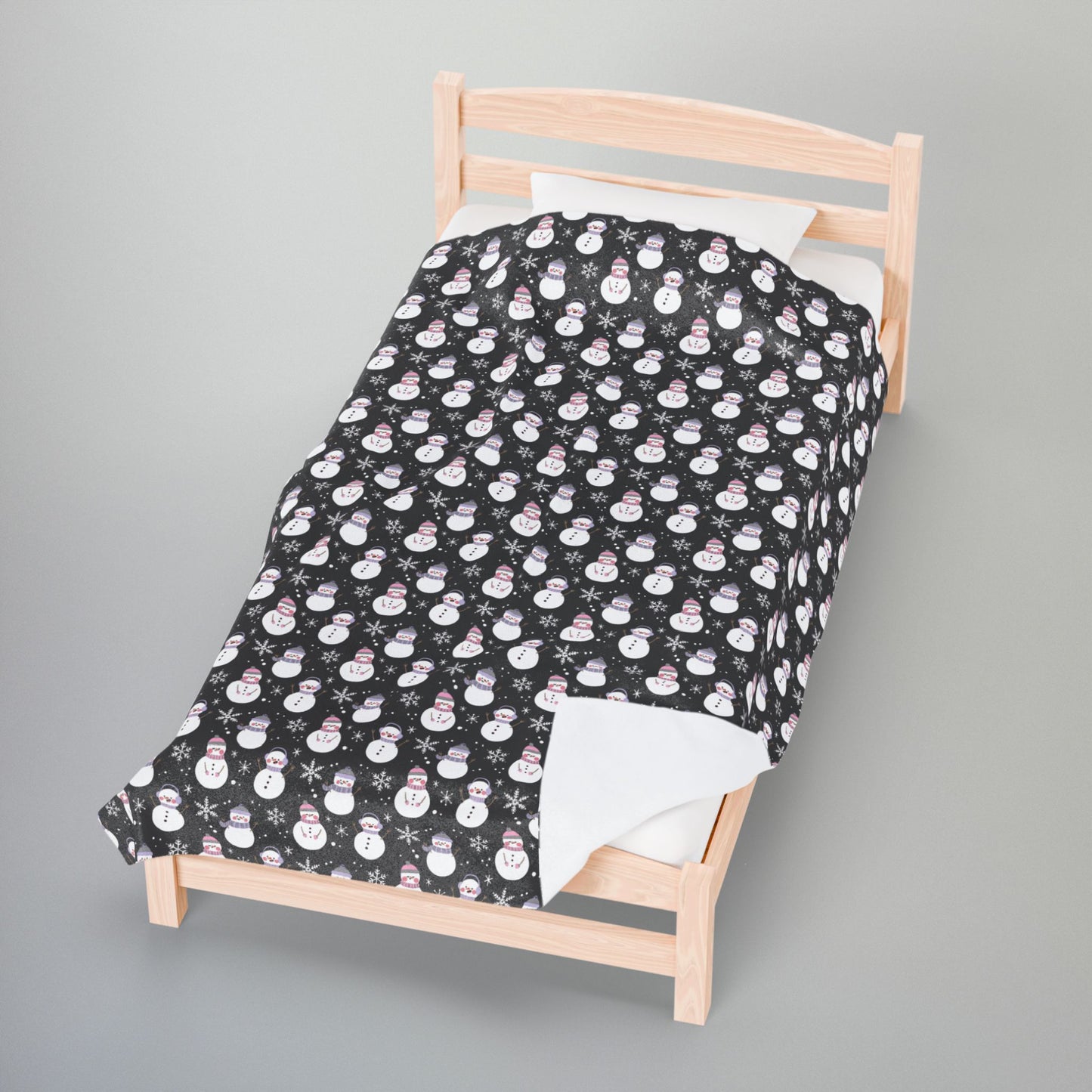 Cupiosexual Pride Snowmen Velveteen Plush Blanket