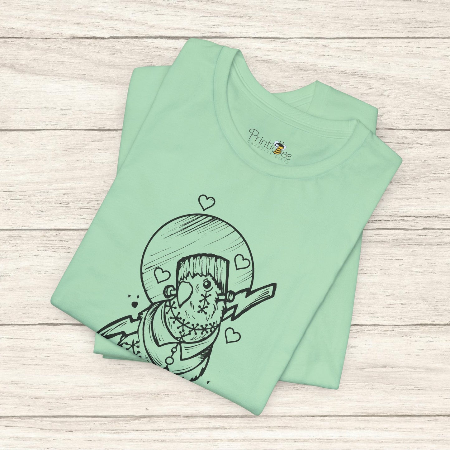 Frankenstein Lovebird, Line Art Tee