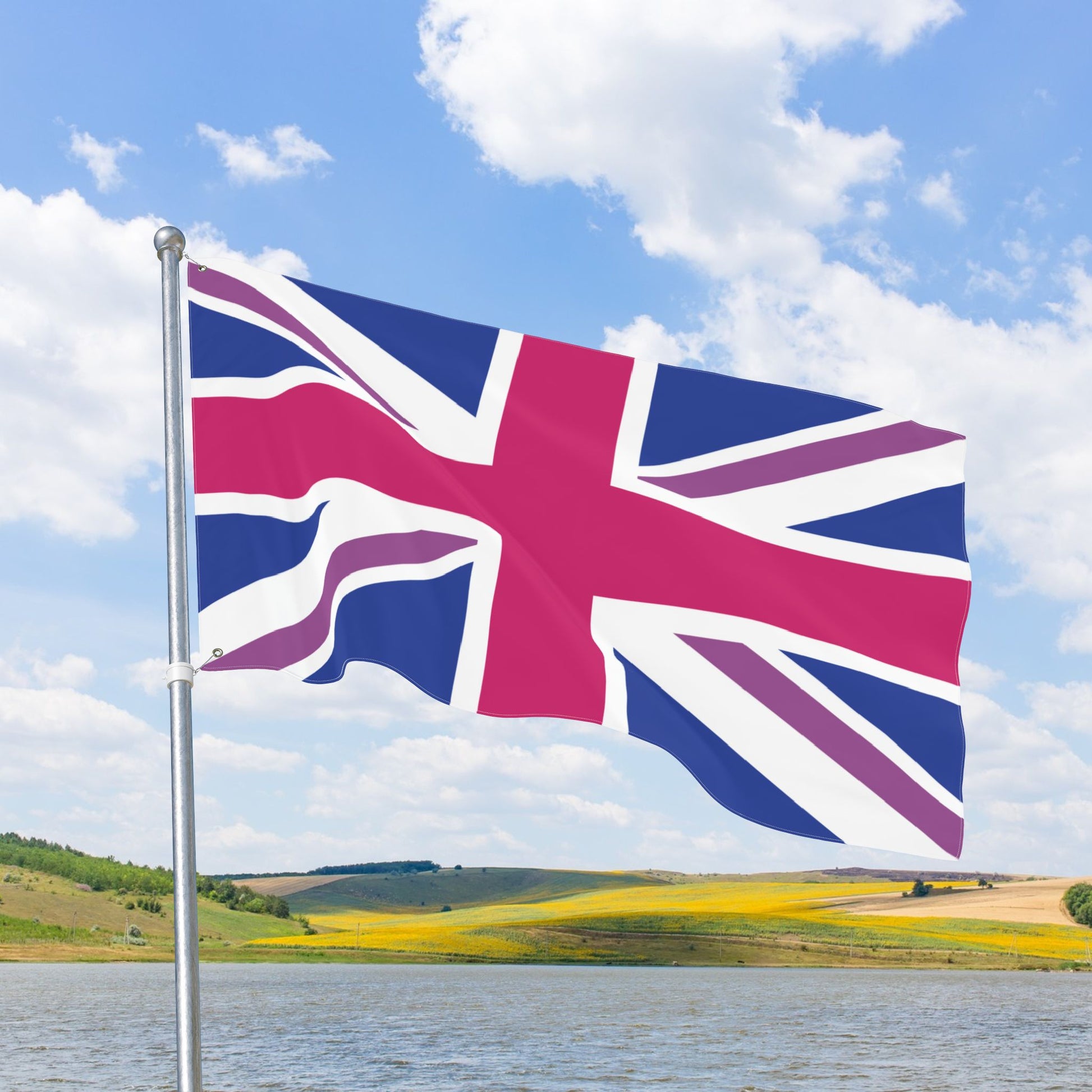 UK Bisexual Pride Flag with Grommets