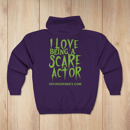 I Love Being a Scare Actor Personalized Zip Hoodie • Irvine Ondrey Engineering