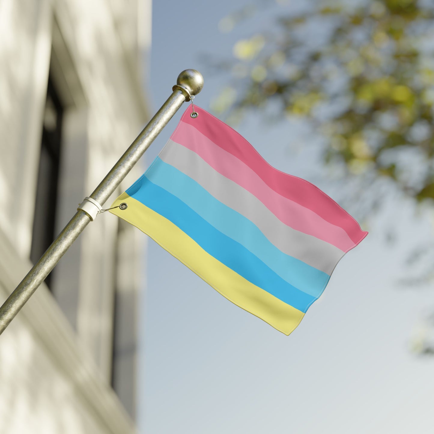 12'' × 18'' Genderflux Double-Sided Pride Flag with Grommets