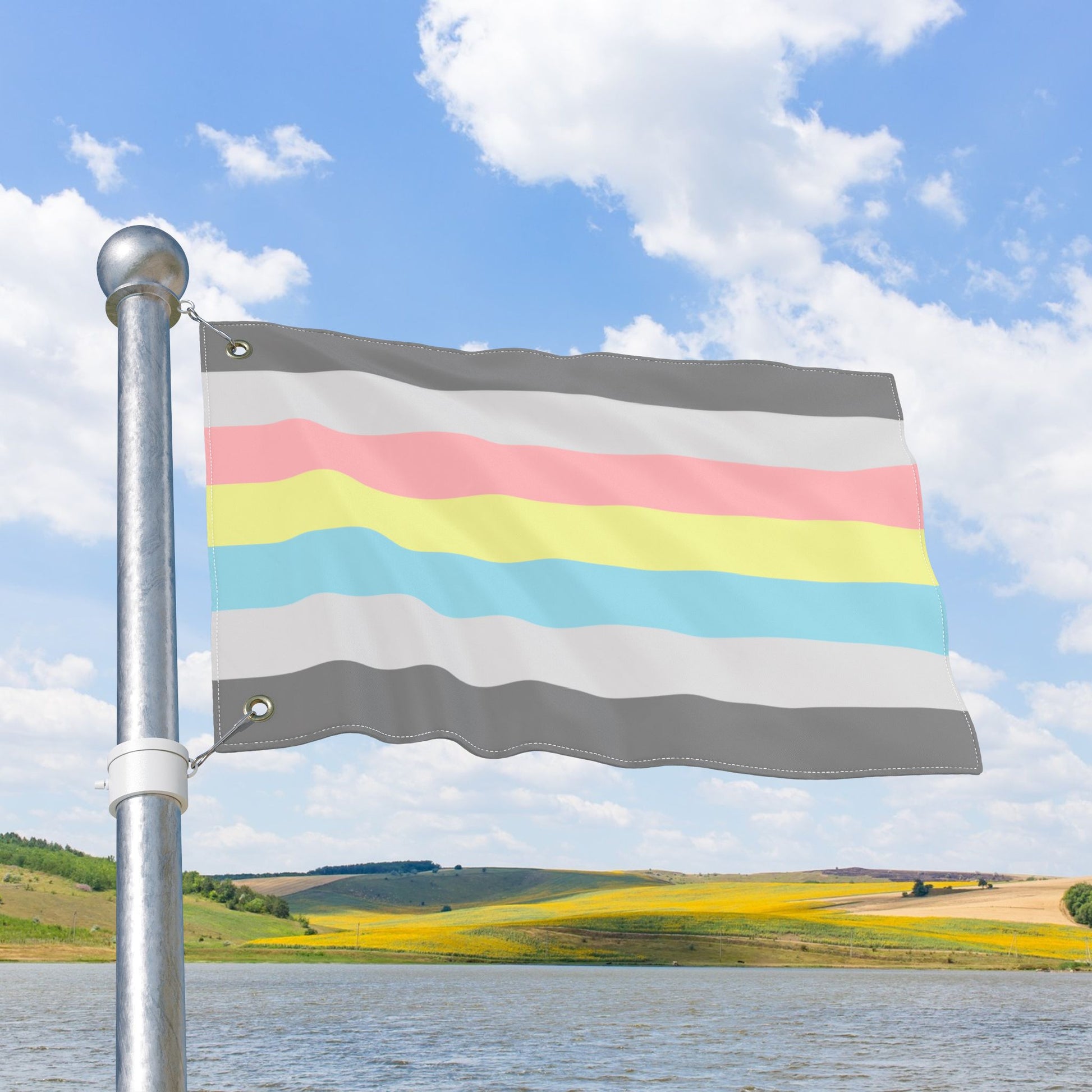 Demiflux Double-Sided Pride Flag with Grommets