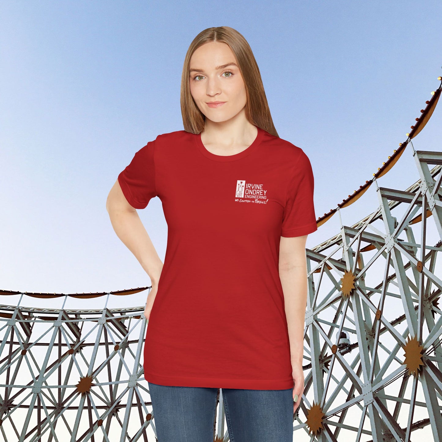 I Just Wanna Watch Hockey & Ride Roller Coasters Tee (BACK graphic) • Irvine Ondrey Engineering