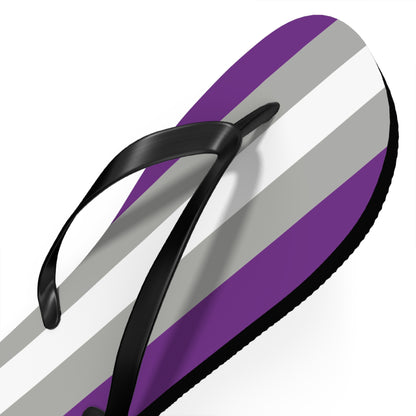 Greysexual Pride Flip Flops