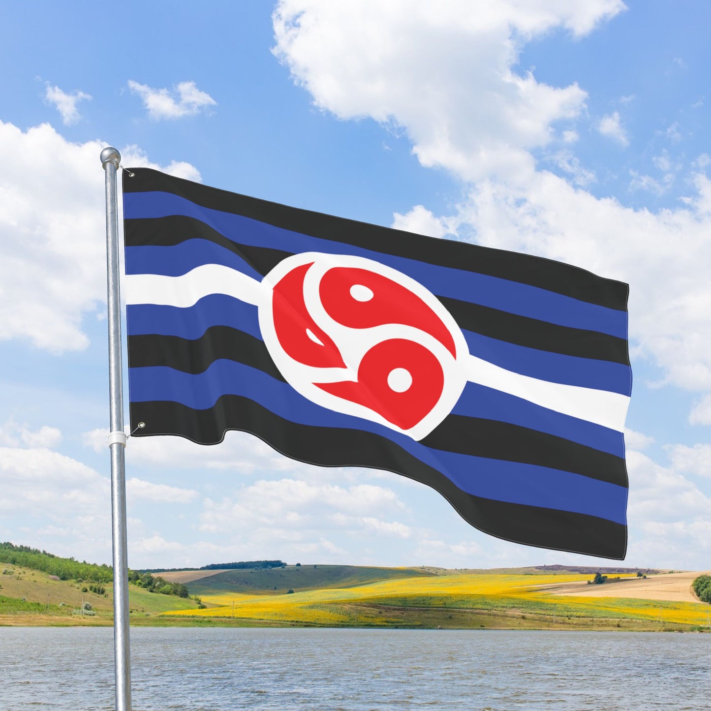 BDSM Pride Flag with Grommets