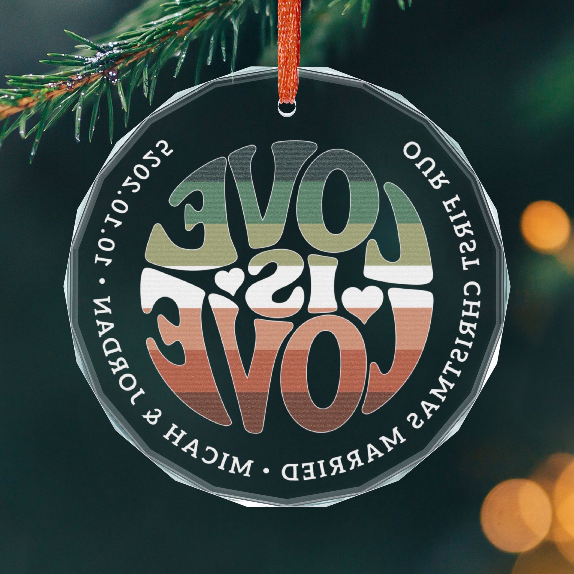 Custom Crystal Love is Love Nebulasexual Pride 3" Circle Ornament