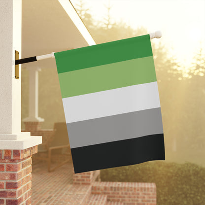 Aromantic Pride Garden Flag Banner