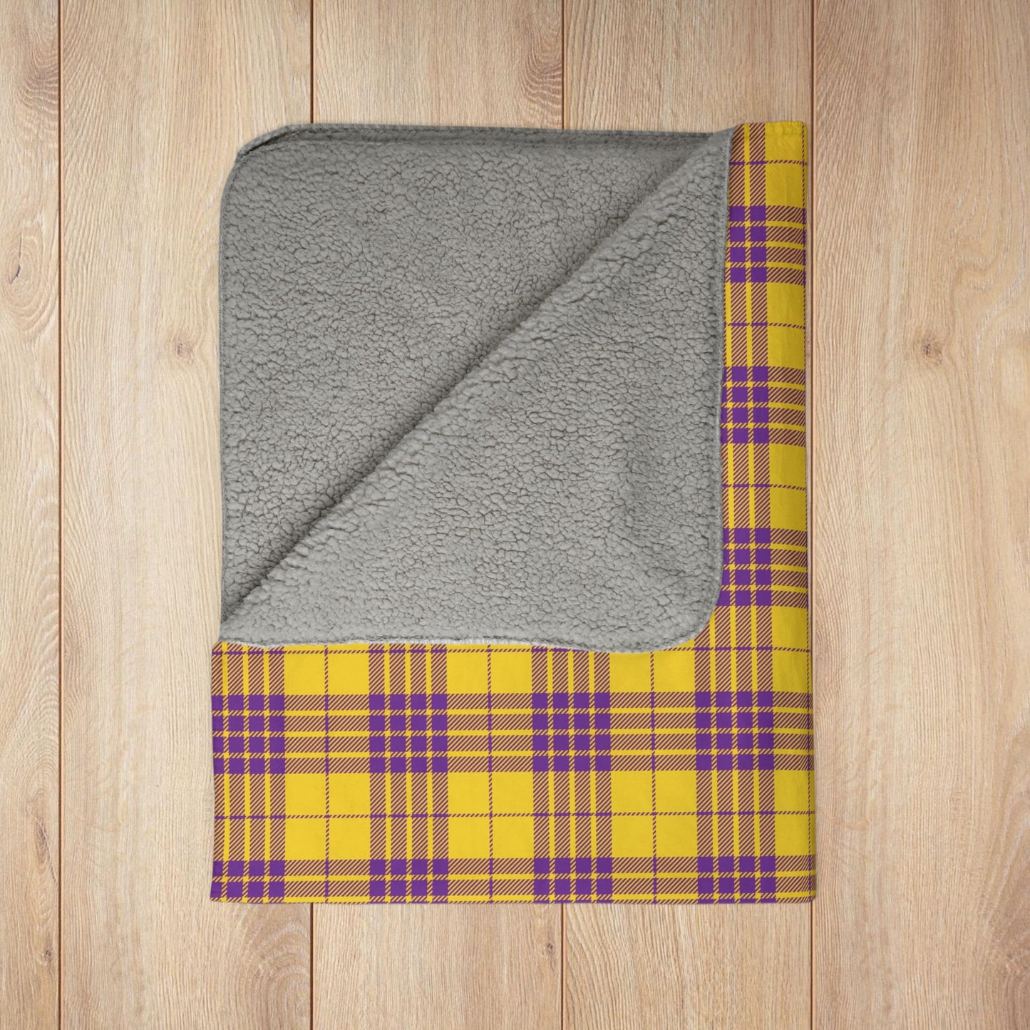 Plaid Intersex Pride Fleece Sherpa Blanket