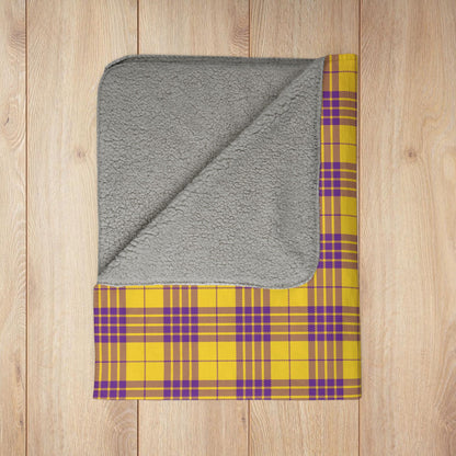 Plaid Intersex Pride Fleece Sherpa Blanket