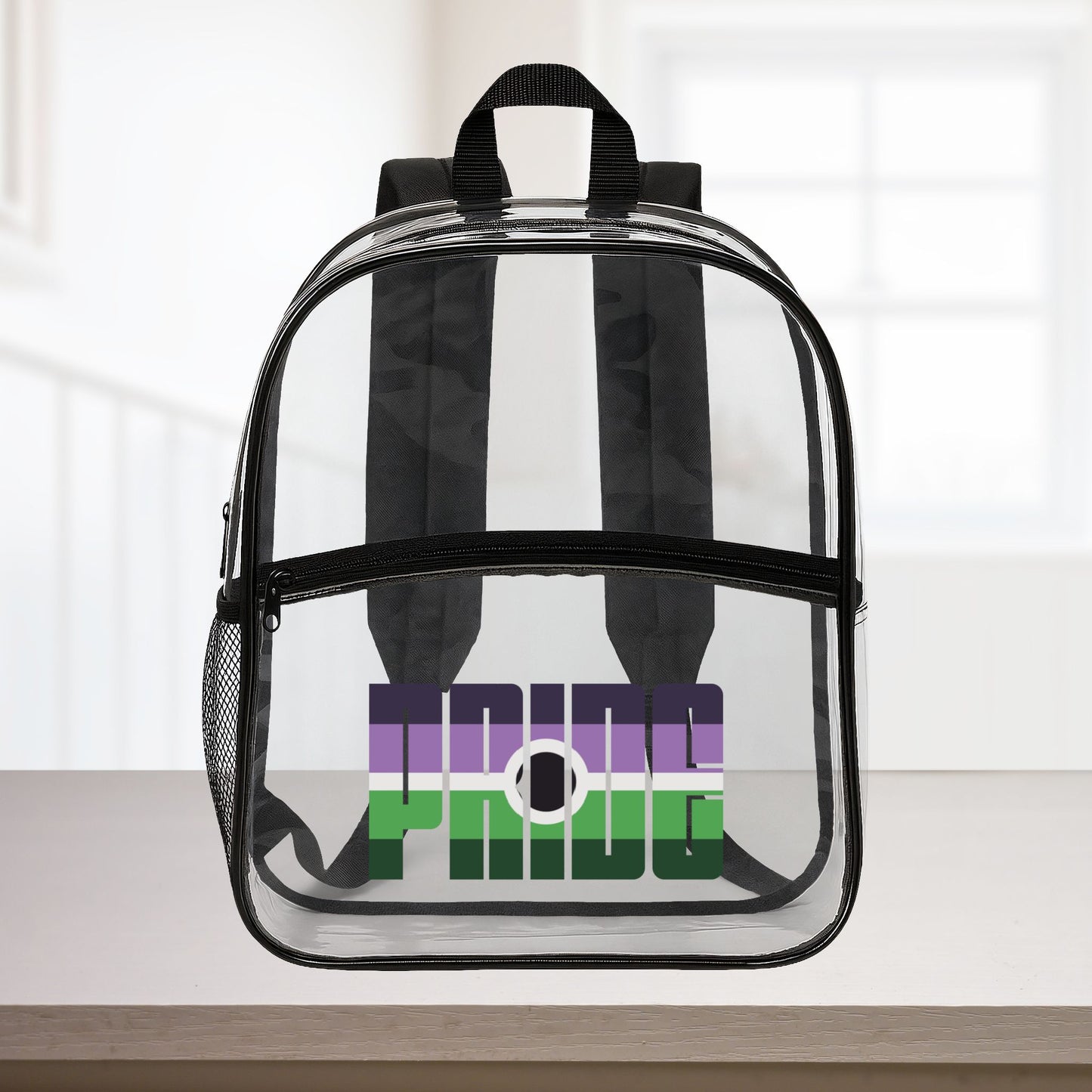 Clear Black One size Voidpunk Pride 15"×12" Clear Backpack