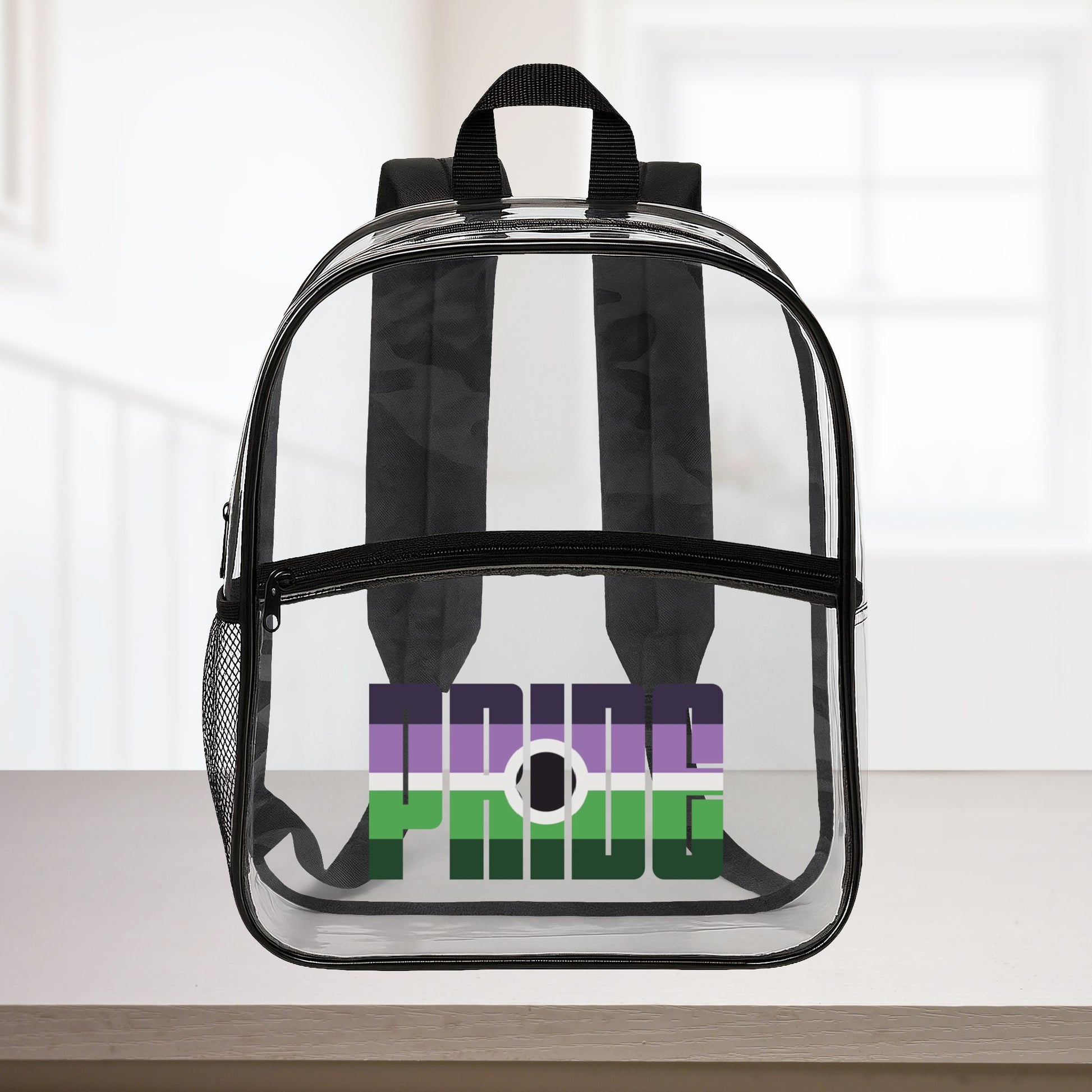 Clear Black One size Voidpunk Pride 15"×12" Clear Backpack