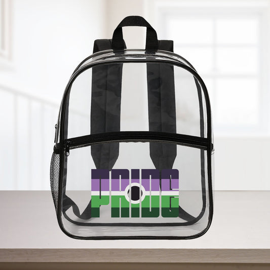 Clear Black One size Voidpunk Pride 15"×12" Clear Backpack