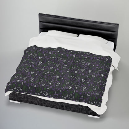 Genderqueer Pride Halloween Velveteen Plush Blanket