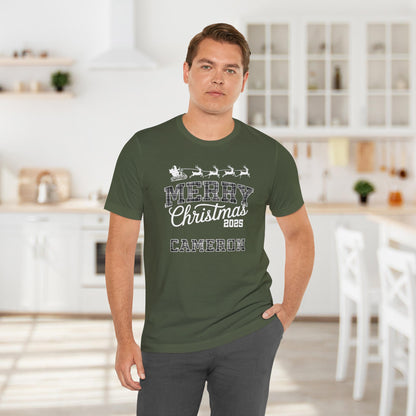 Custom Christmas Plaid Tee or Pajama Top