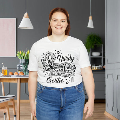 Hurdy Gertie Tee, Chemise Frenchton Dog Line Art