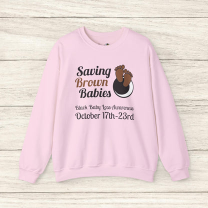 Quietly United in Loss Together Non-Profit / Saving Brown Babies Charity Crew Neck Sweatshirt, Grossesse et sensibilisation à la perte du nourrisson