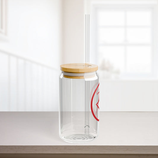 Rambler Logo 16oz Sipper Glass with Lid & Straw