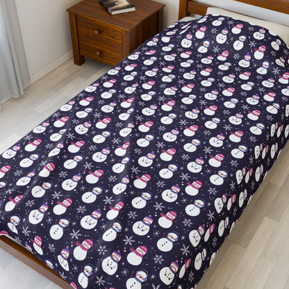 Omnisexual Pride Snowmen Velveteen Plush Blanket