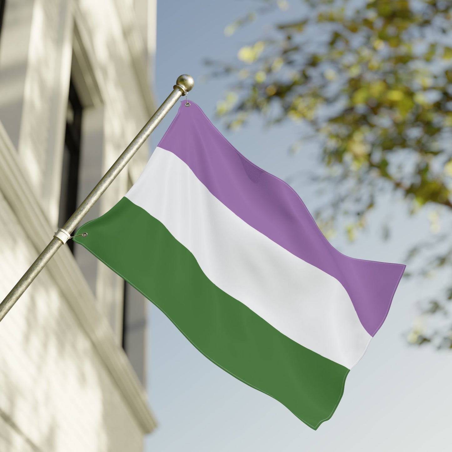 24'' × 36'' Genderqueer Pride Flag with Grommets