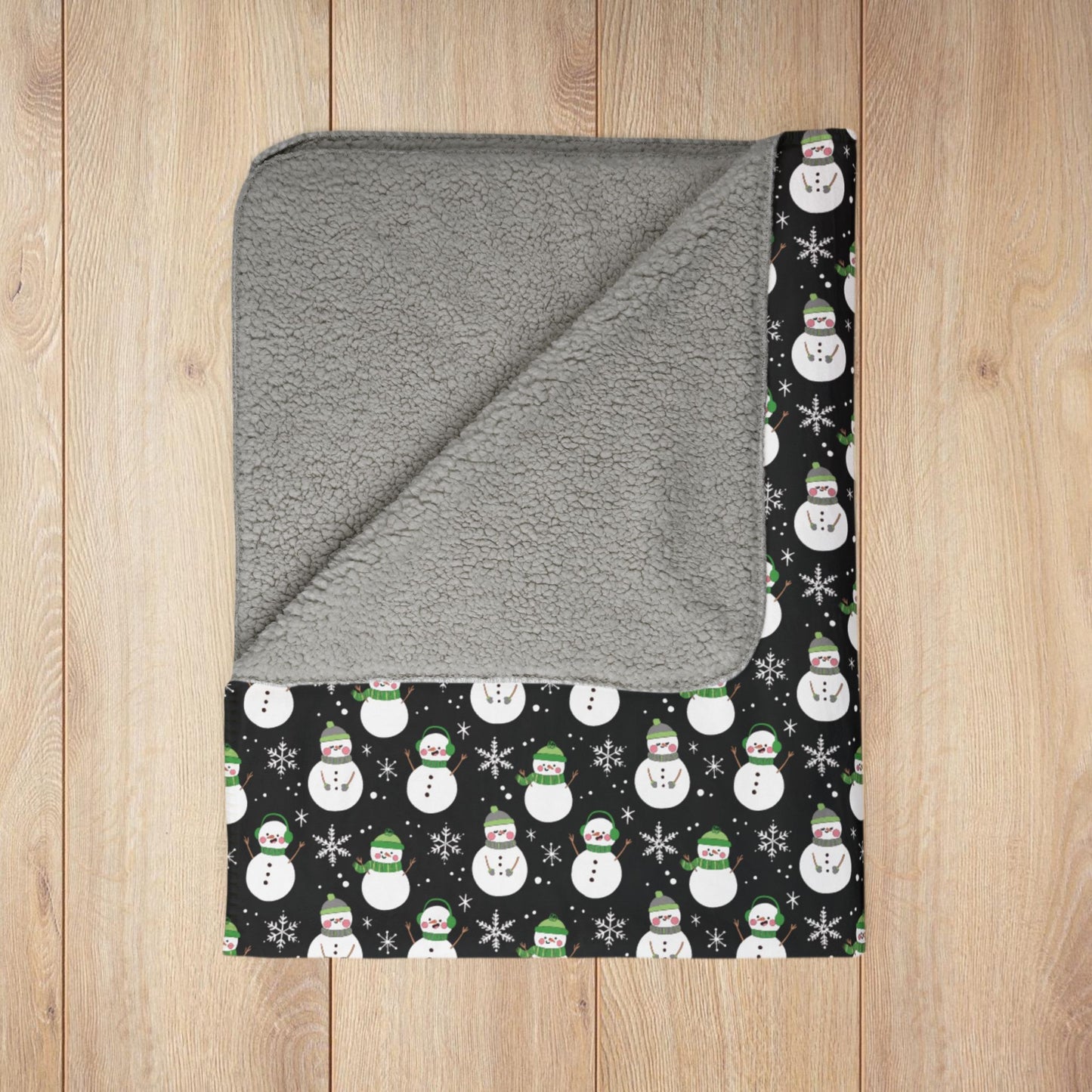 Aromantic Pride Snowman Fleece Sherpa Blanket