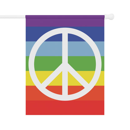 Peace Sign Pride Garden Flag Banner