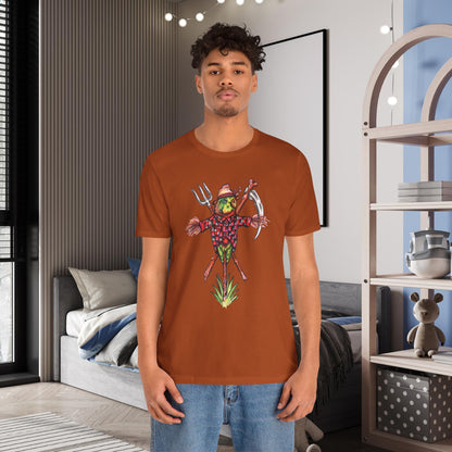 Scarecrow Lovebird, Hand-Drawn & Hand-Colored Tee