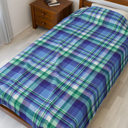 Gay Men Pride Plaid Velveteen Plush Blanket