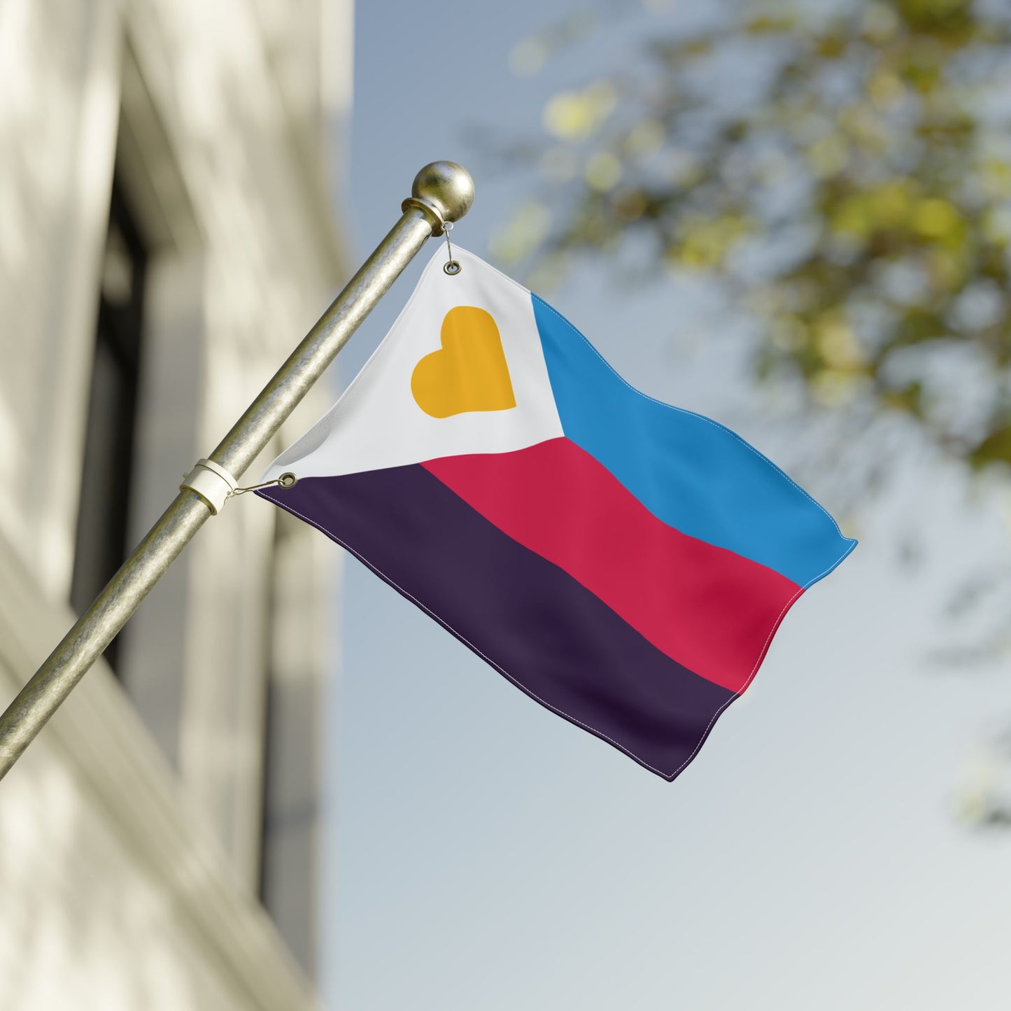 12'' × 18'' Polyamory Pride Flag with Grommets