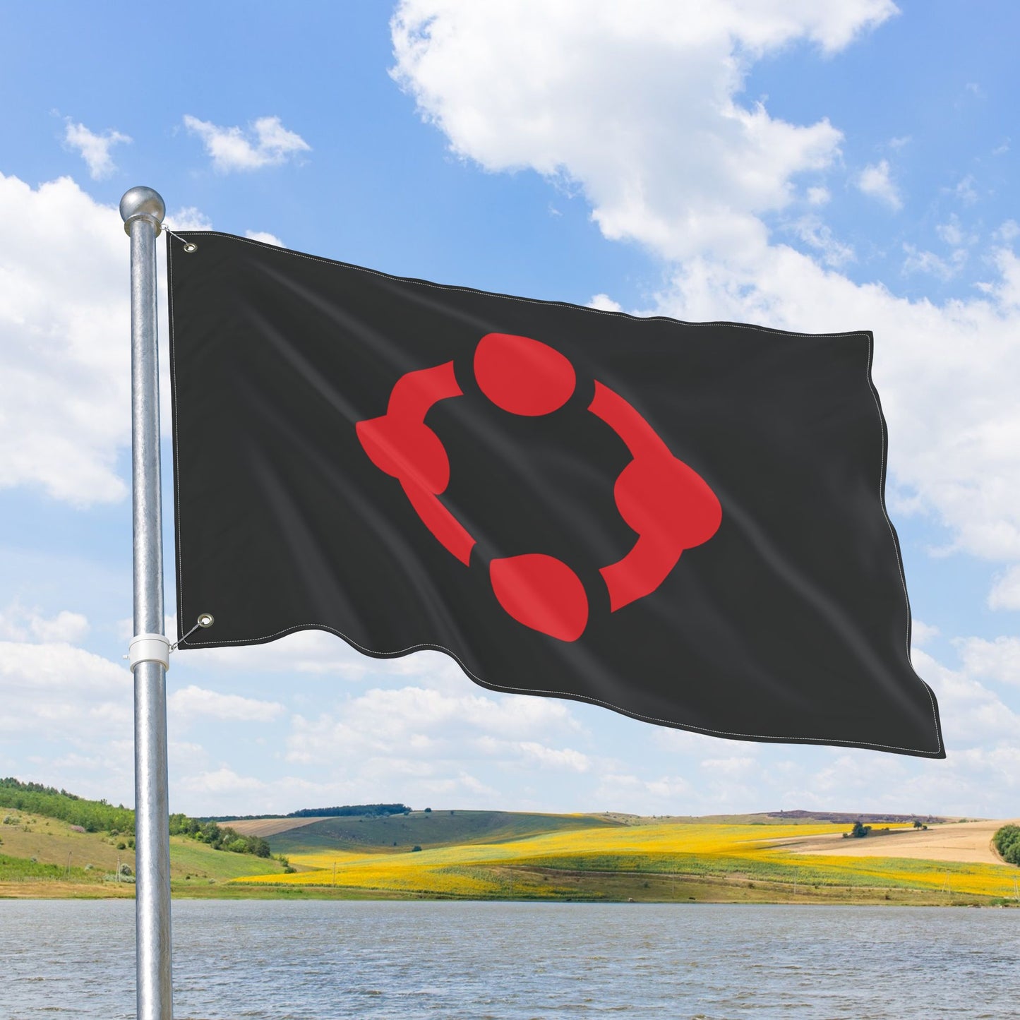 Fetish Black Pride Flag with Grommets